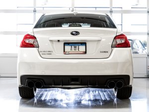 Subaru WRX Performance Exhaust - Rear - AWE Tuning - Cat-Back Touring, Diamond Black Tips (102mm) - Diamond Black - `15-`27